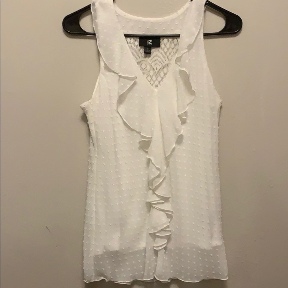 Business casual white blouse